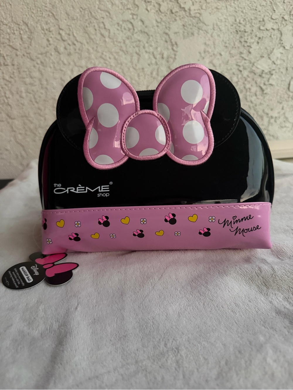 The Crème Shop x Minnie Mouse Pink & Black Cosmetic Bag